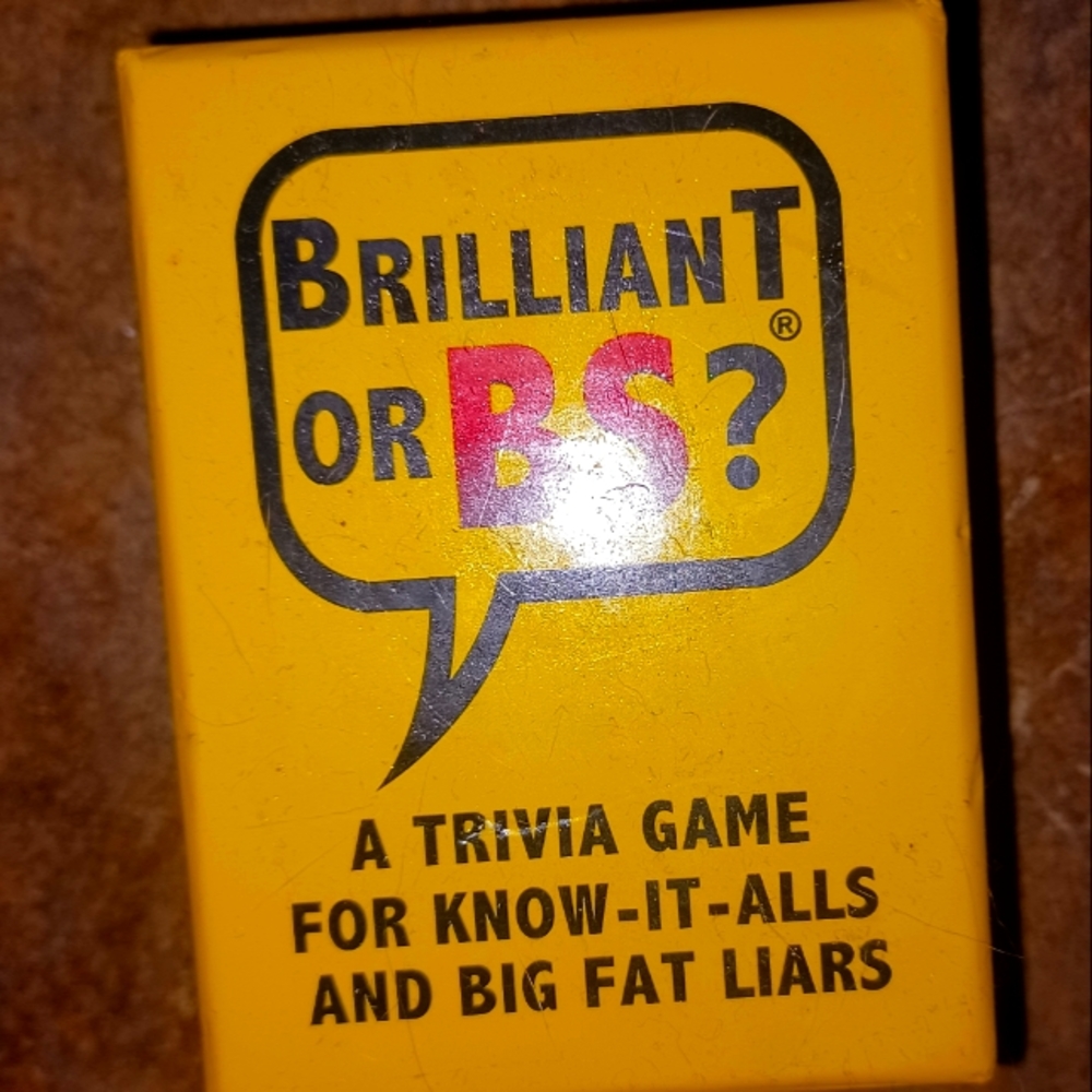 Board card game. "Brilliant or BS?"